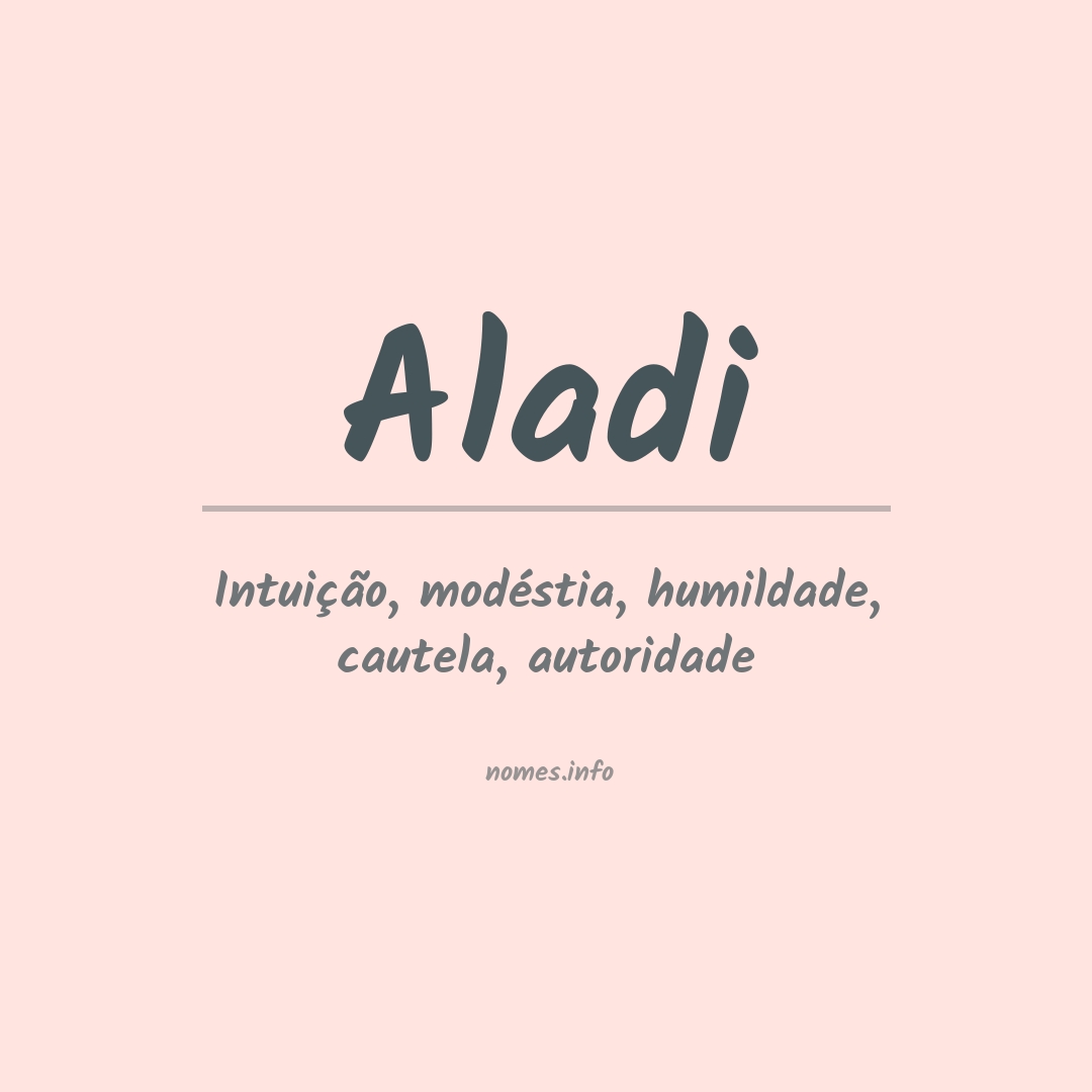 Significado do nome Aladi