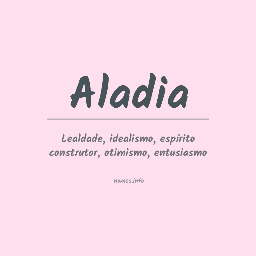 Significado do nome Aladia