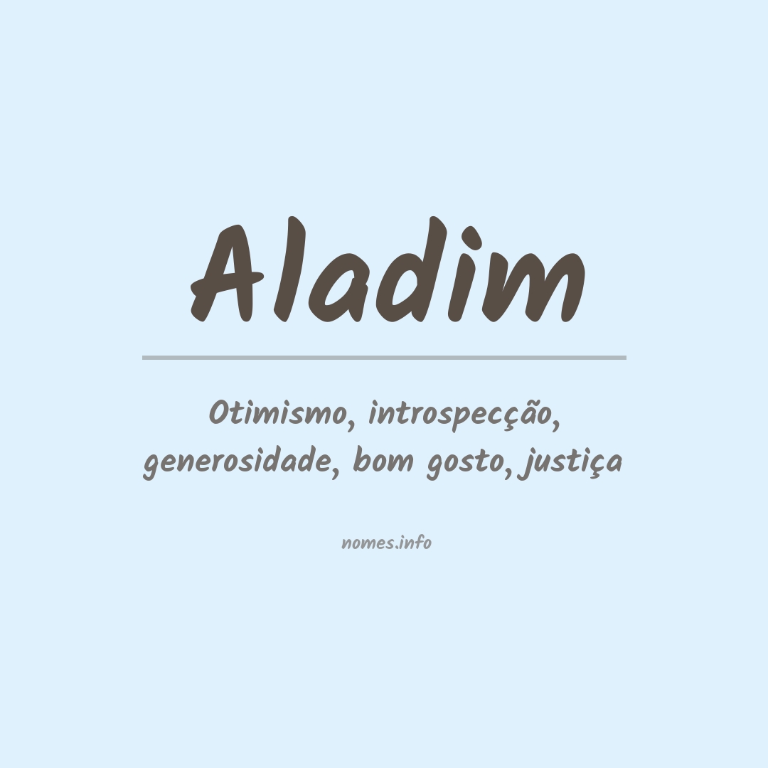 Significado do nome Aladim
