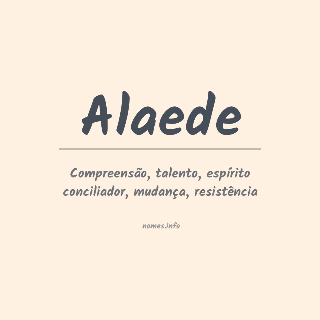 Significado do nome Alaede