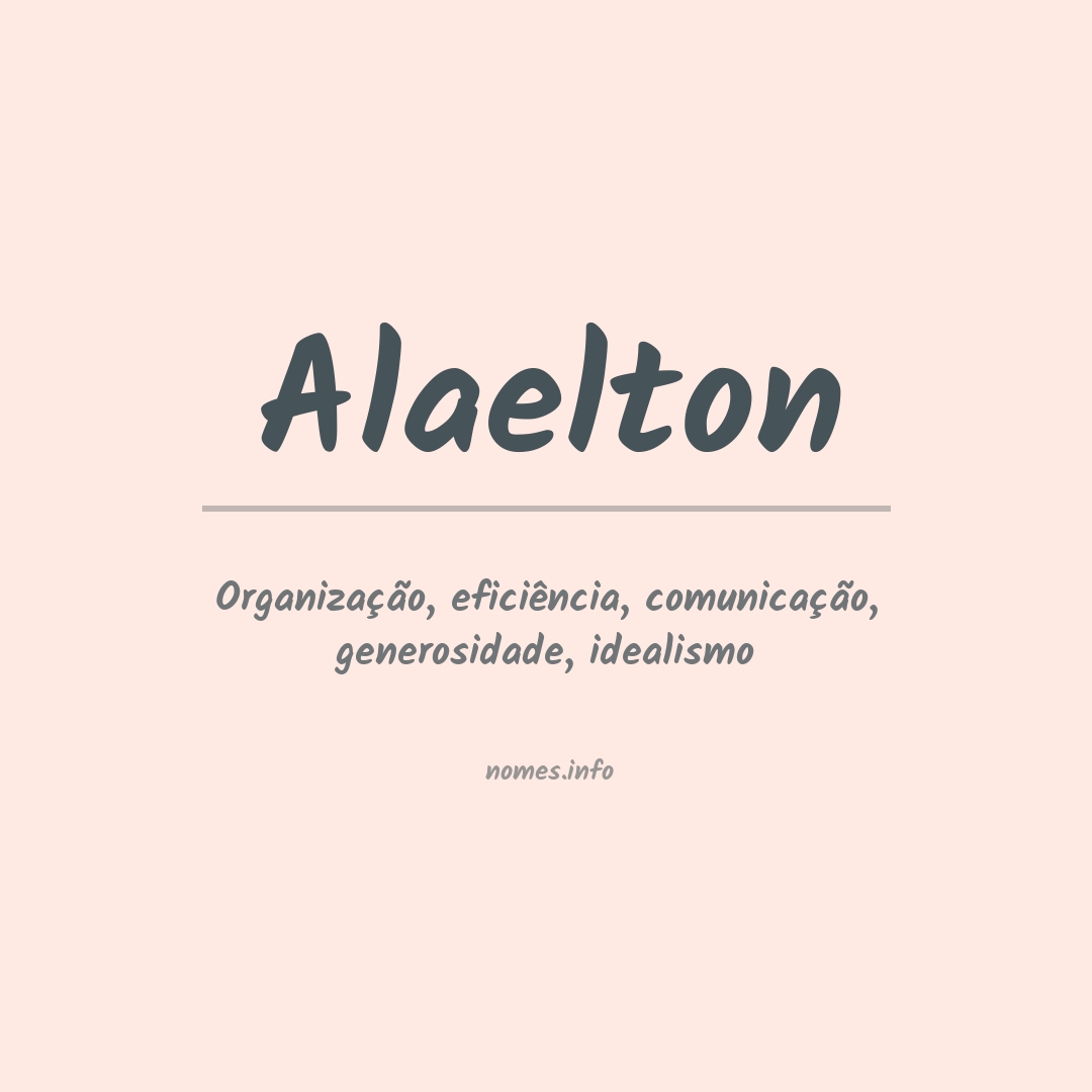 Significado do nome Alaelton