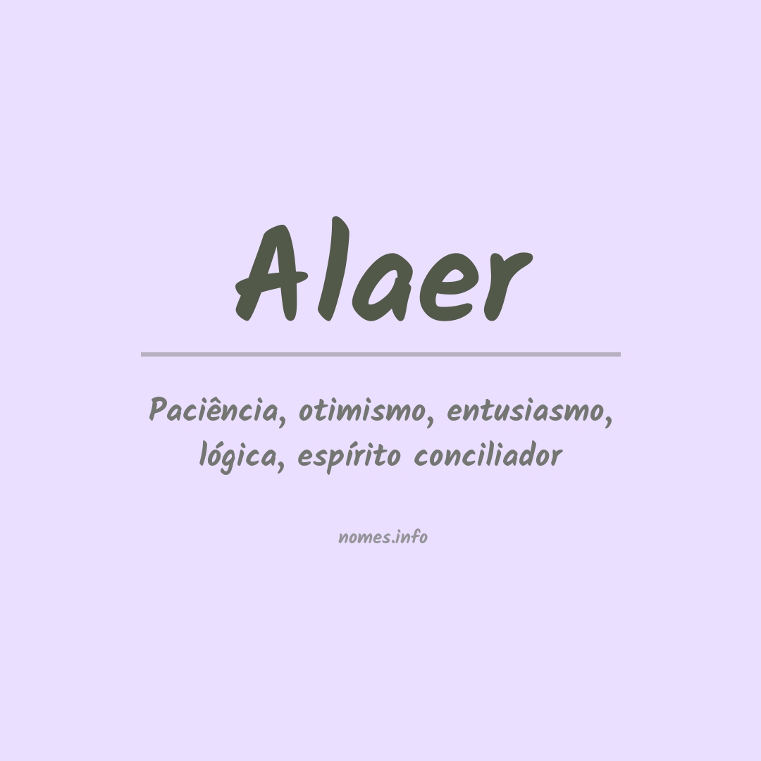 Significado do nome Alaer
