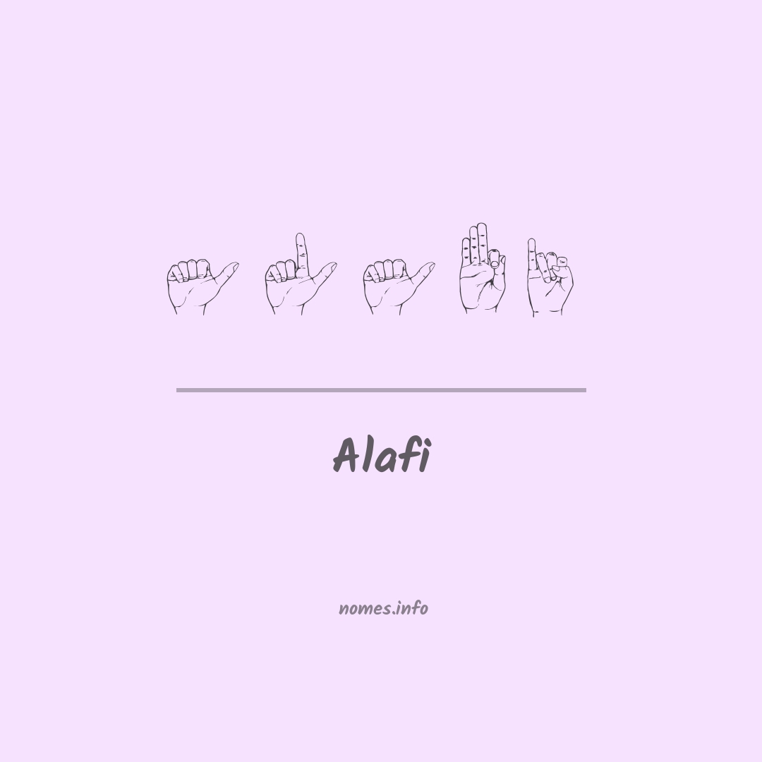 Alafi em Libras