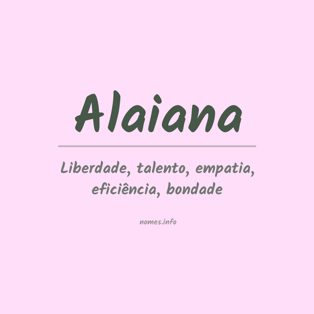 Significado do nome Alaiana