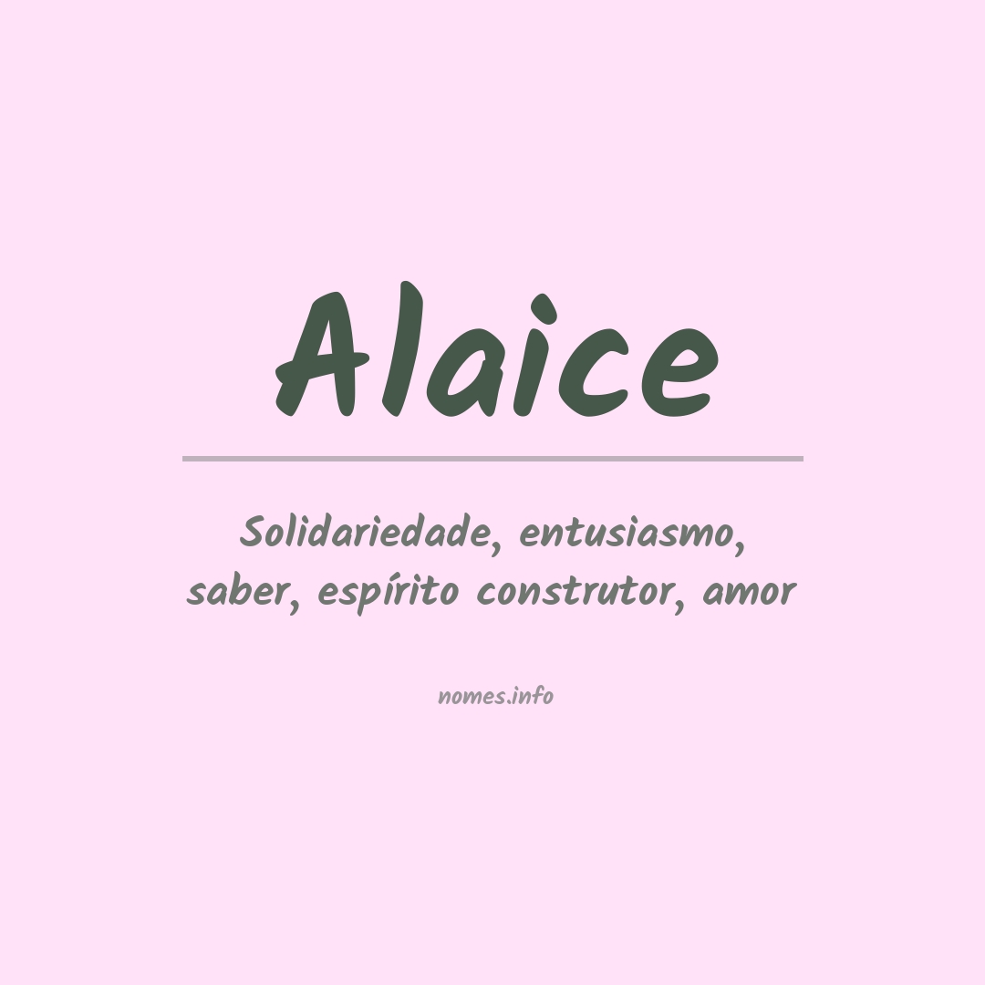 Significado do nome Alaice