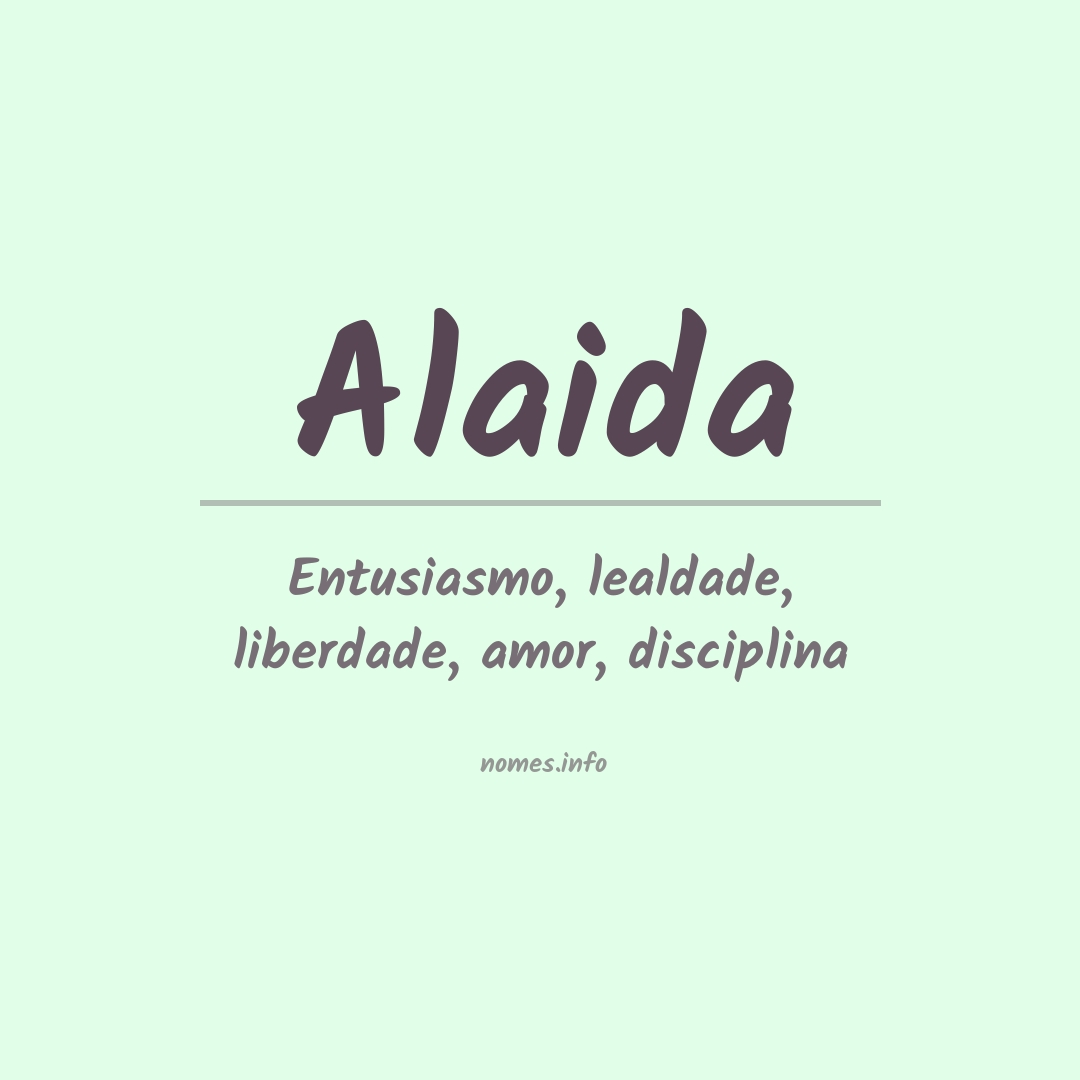 Significado do nome Alaida