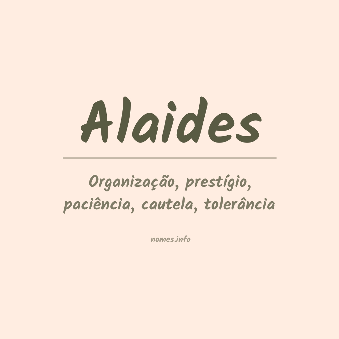 Significado do nome Alaides