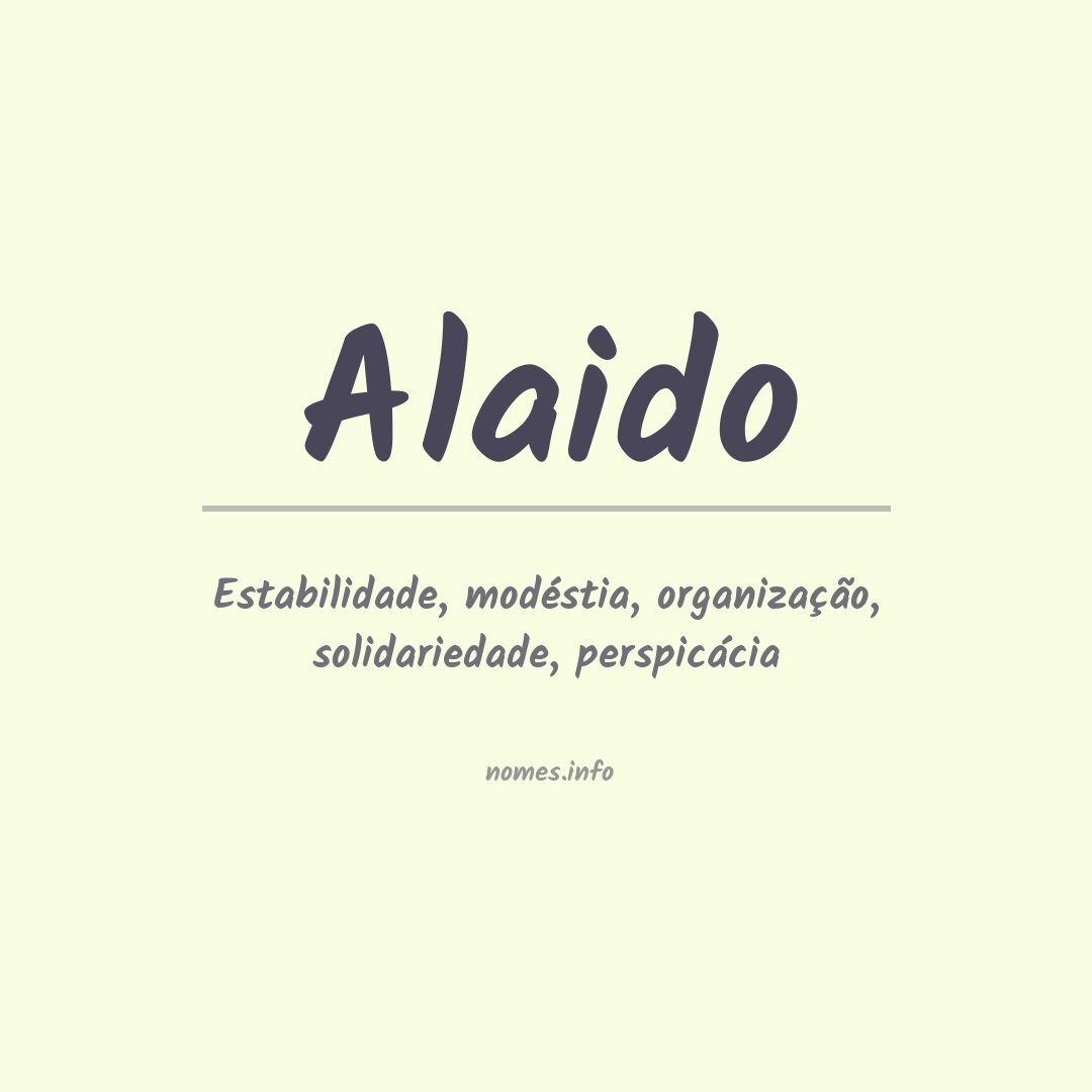 Significado do nome Alaido