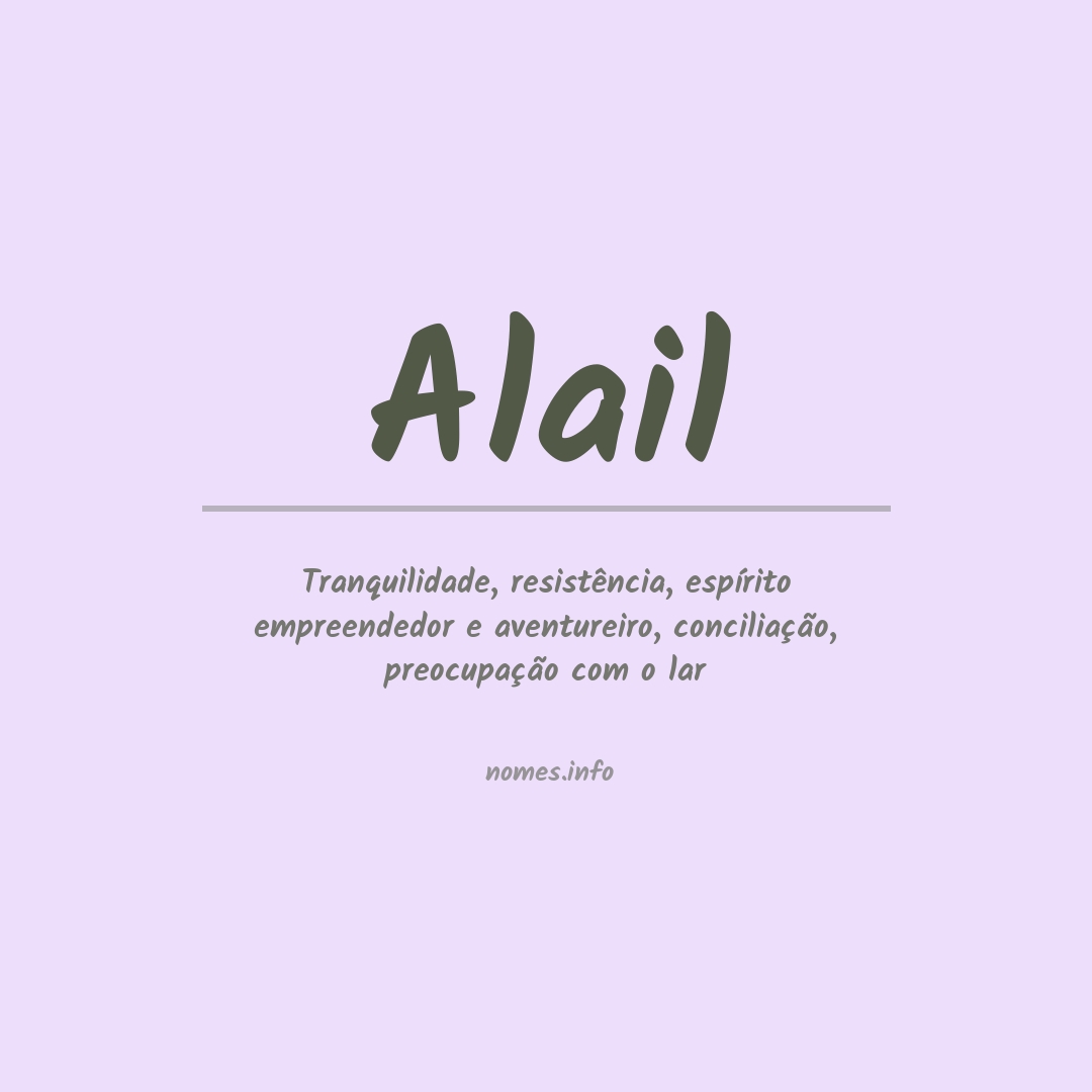 Significado do nome Alail