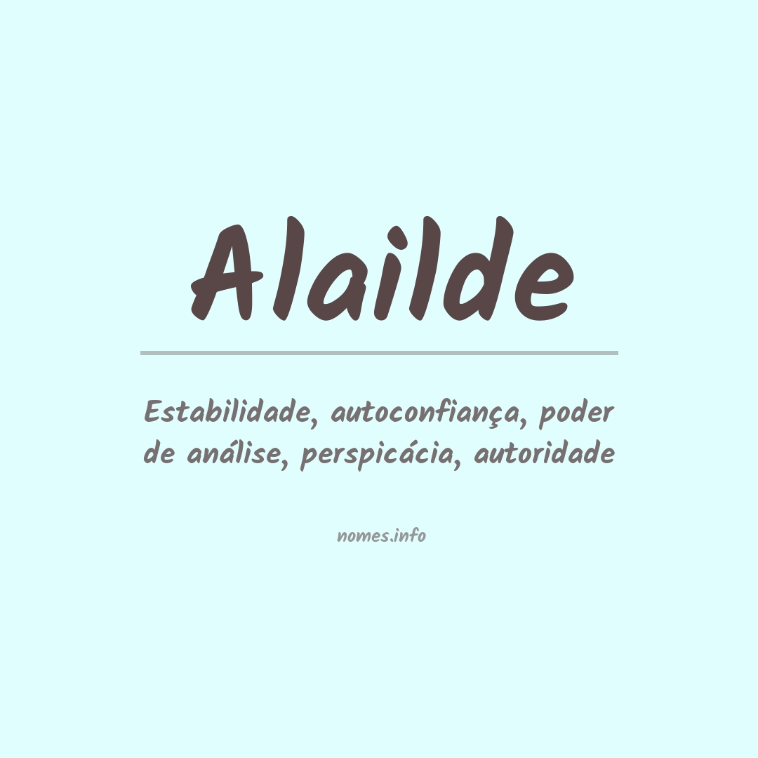 Significado do nome Alailde