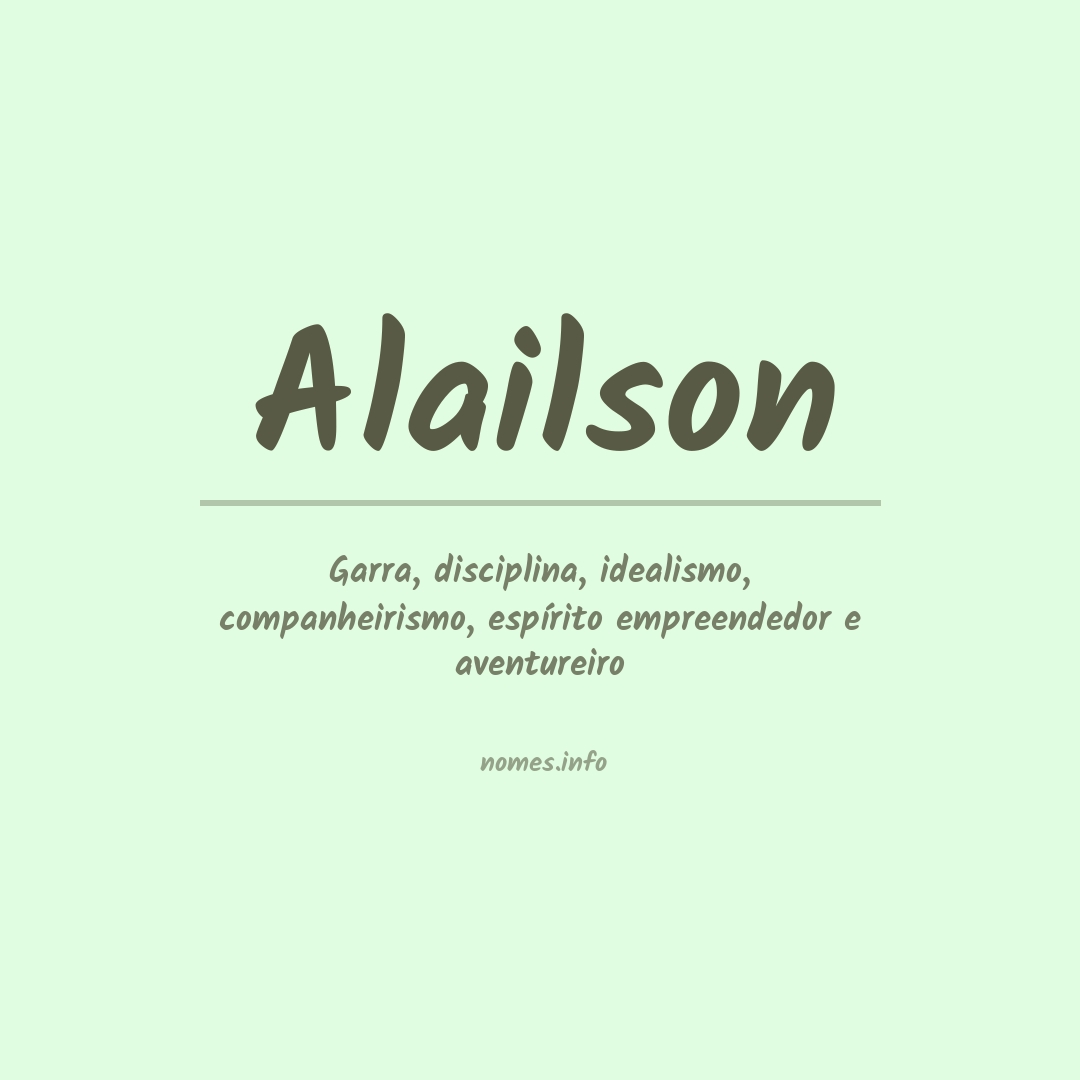 Significado do nome Alailson