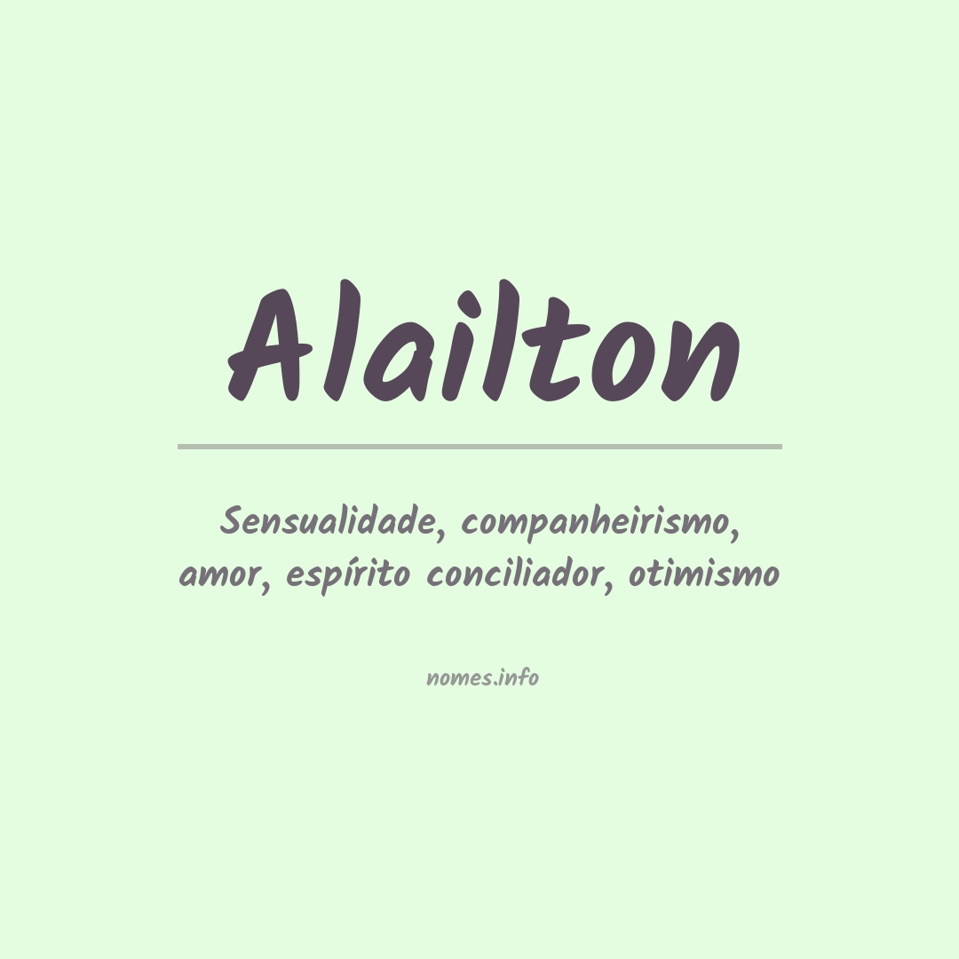 Significado do nome Alailton