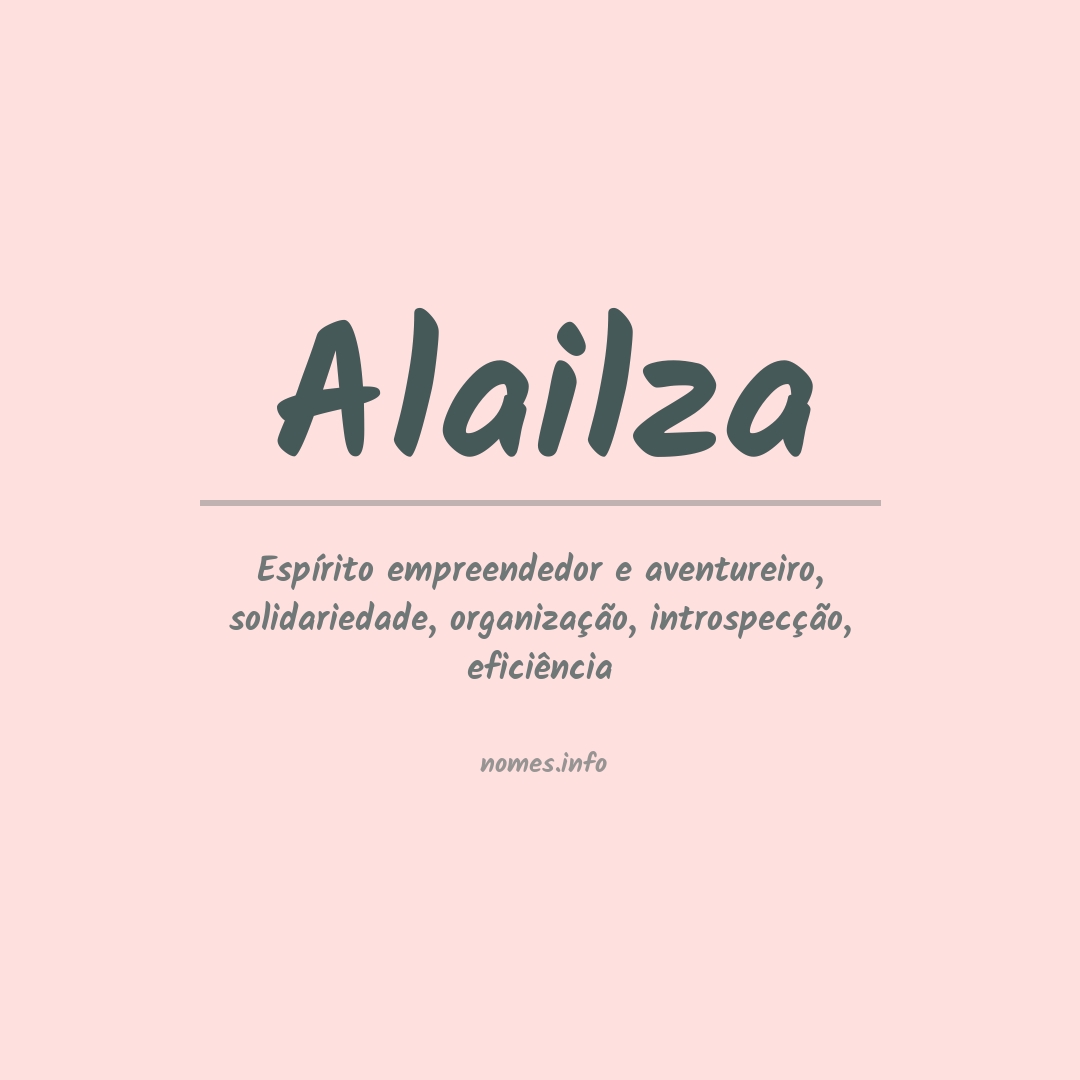 Significado do nome Alailza
