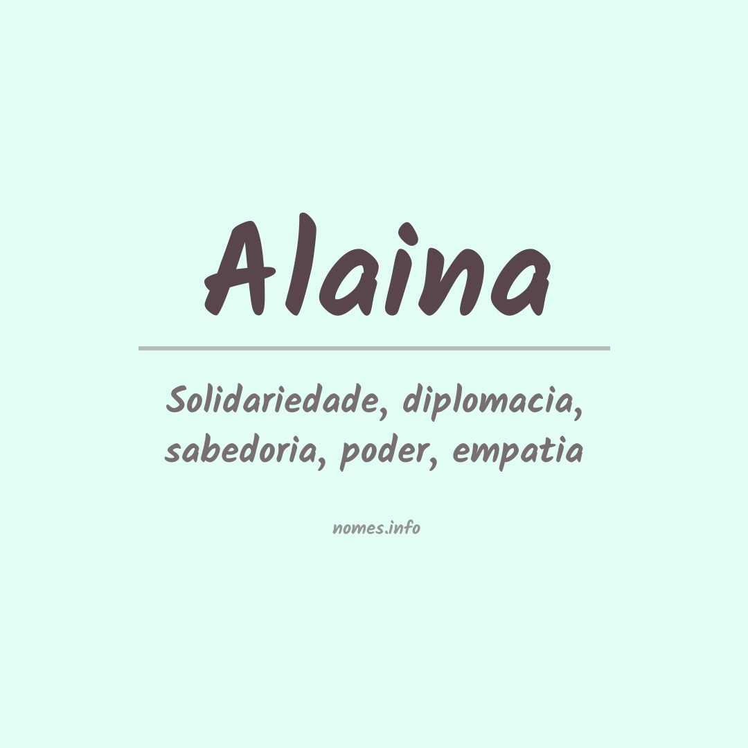 Significado do nome Alaina