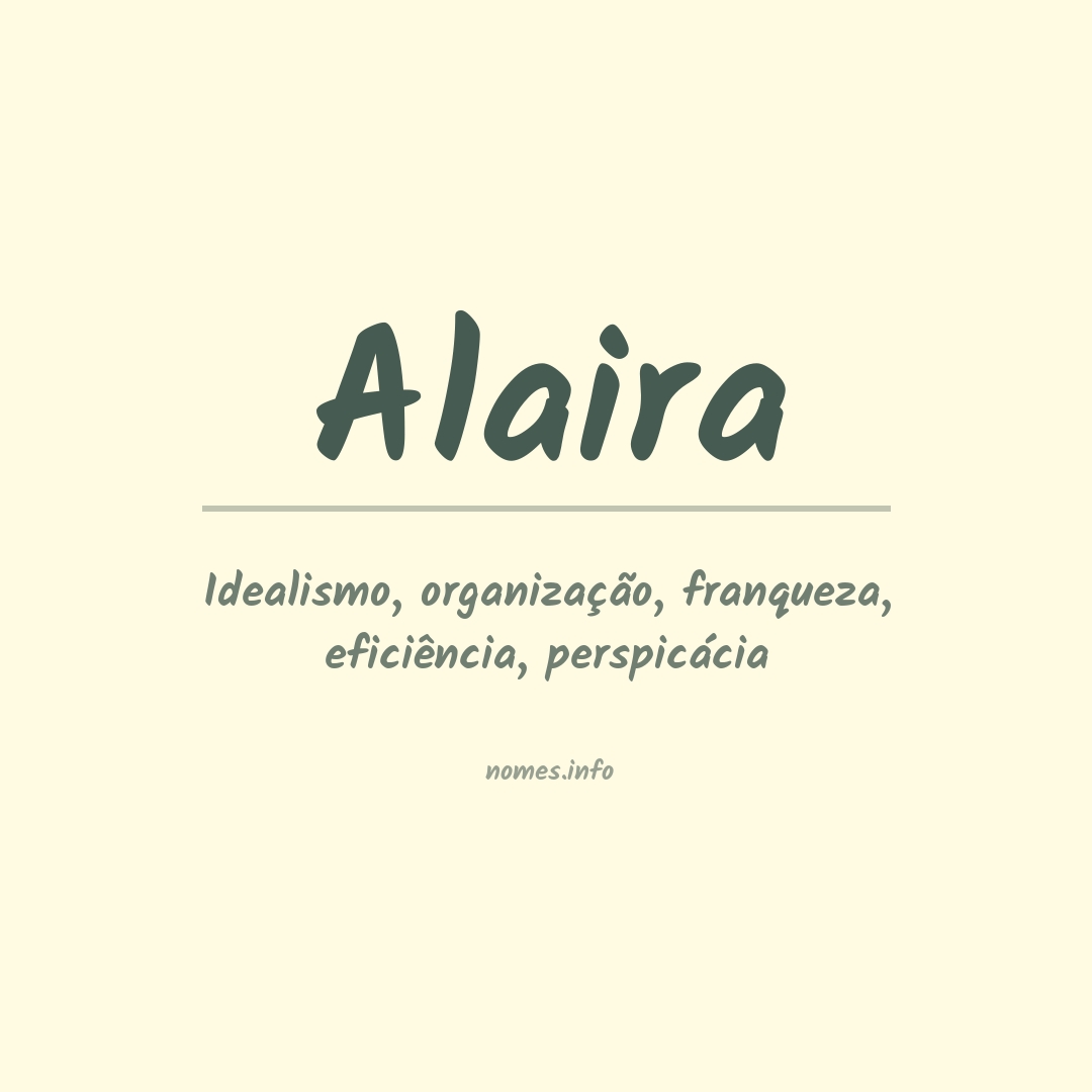 Significado do nome Alaira