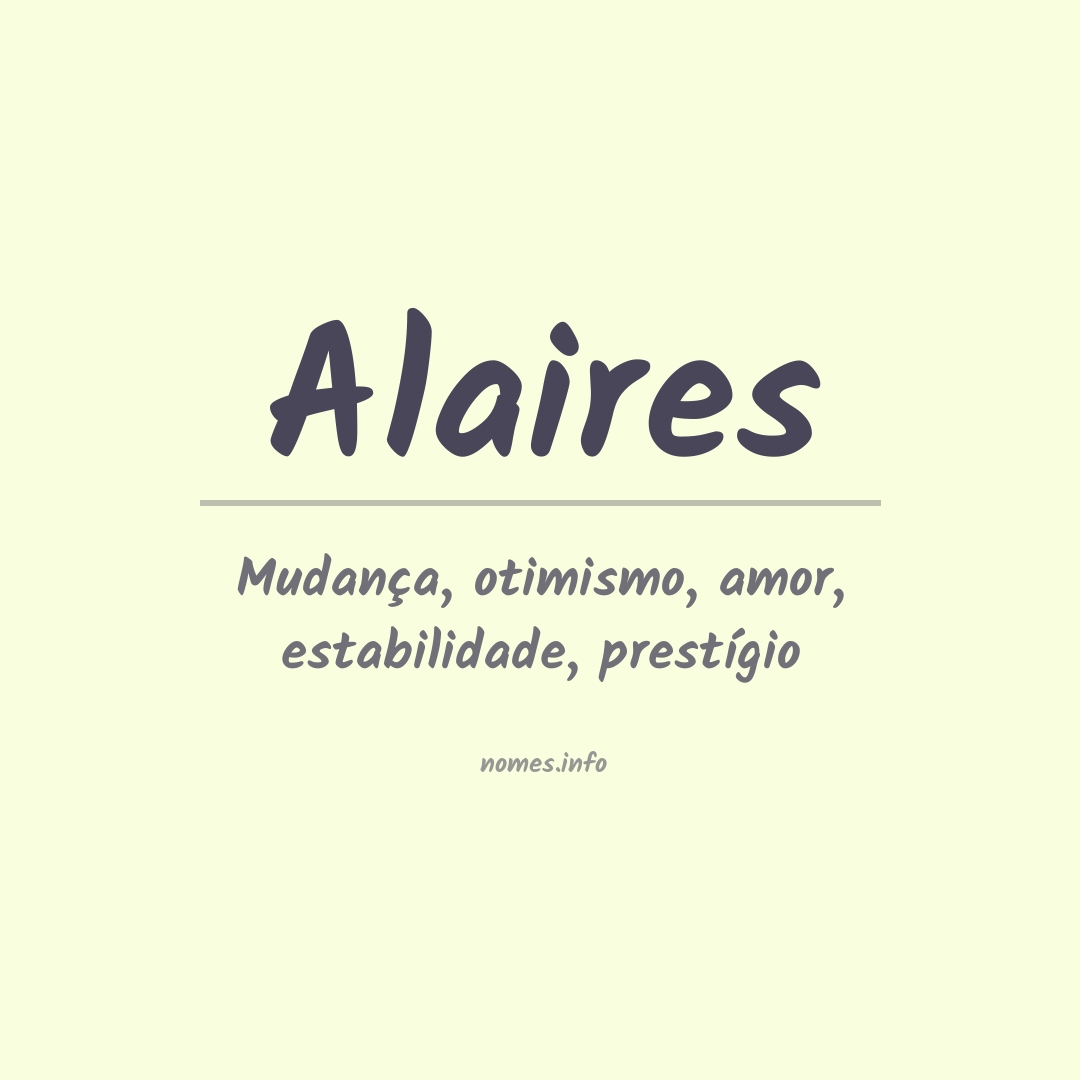 Significado do nome Alaires