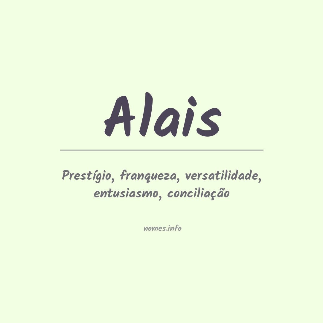 Significado do nome Alais