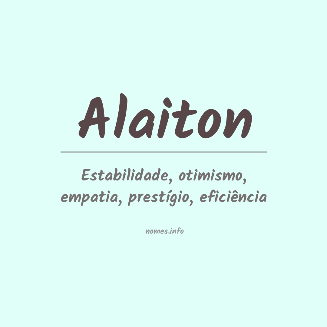 Significado do nome Alaiton