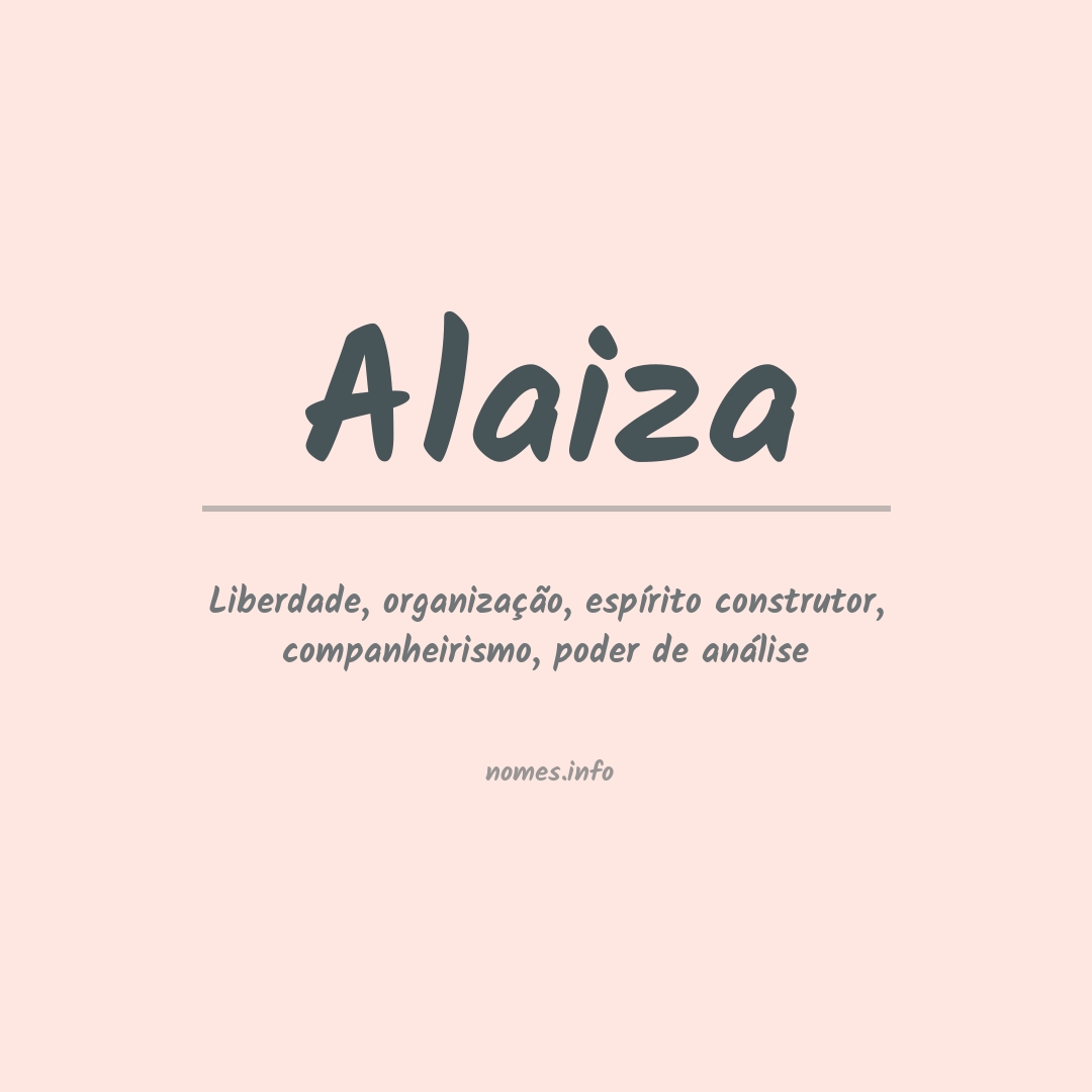 Significado do nome Alaiza