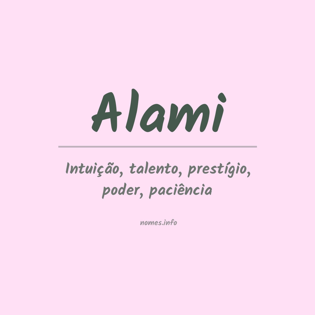 Significado do nome Alami