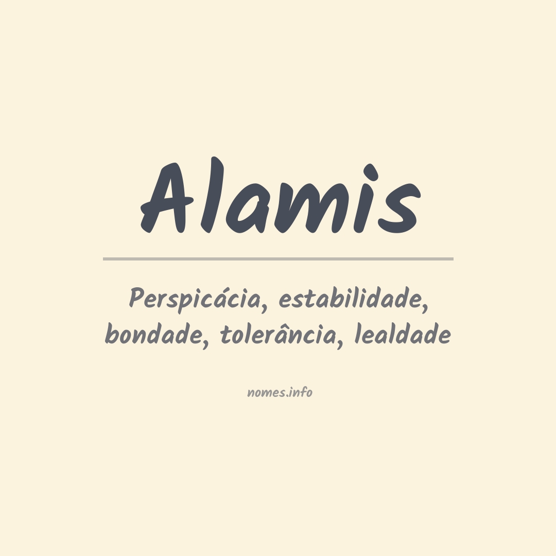 Significado do nome Alamis