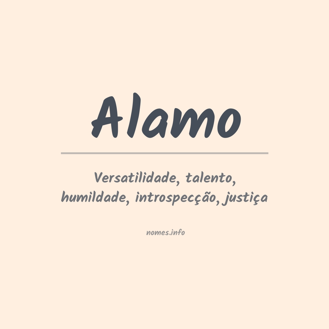 Significado do nome Alamo