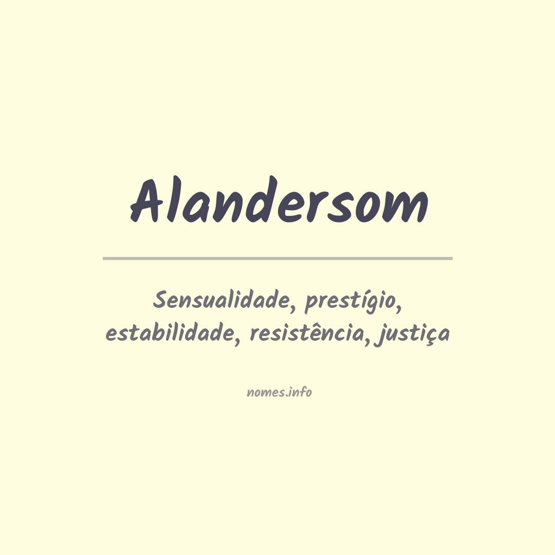 Significado do nome Alandersom