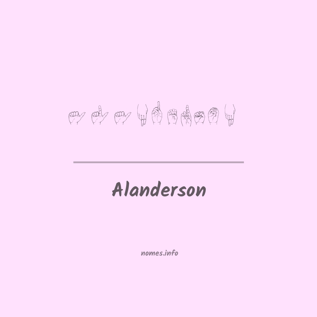 Alanderson em Libras