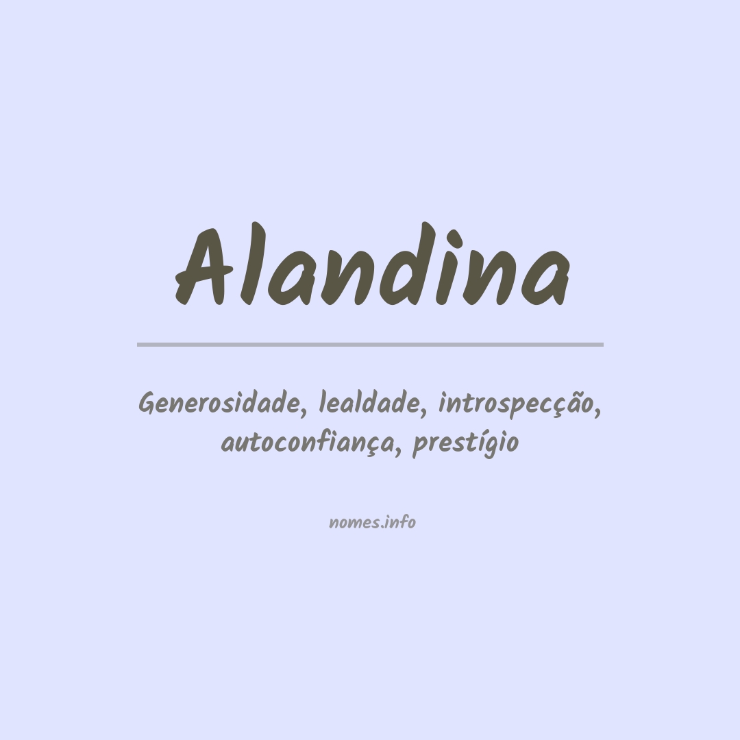 Significado do nome Alandina