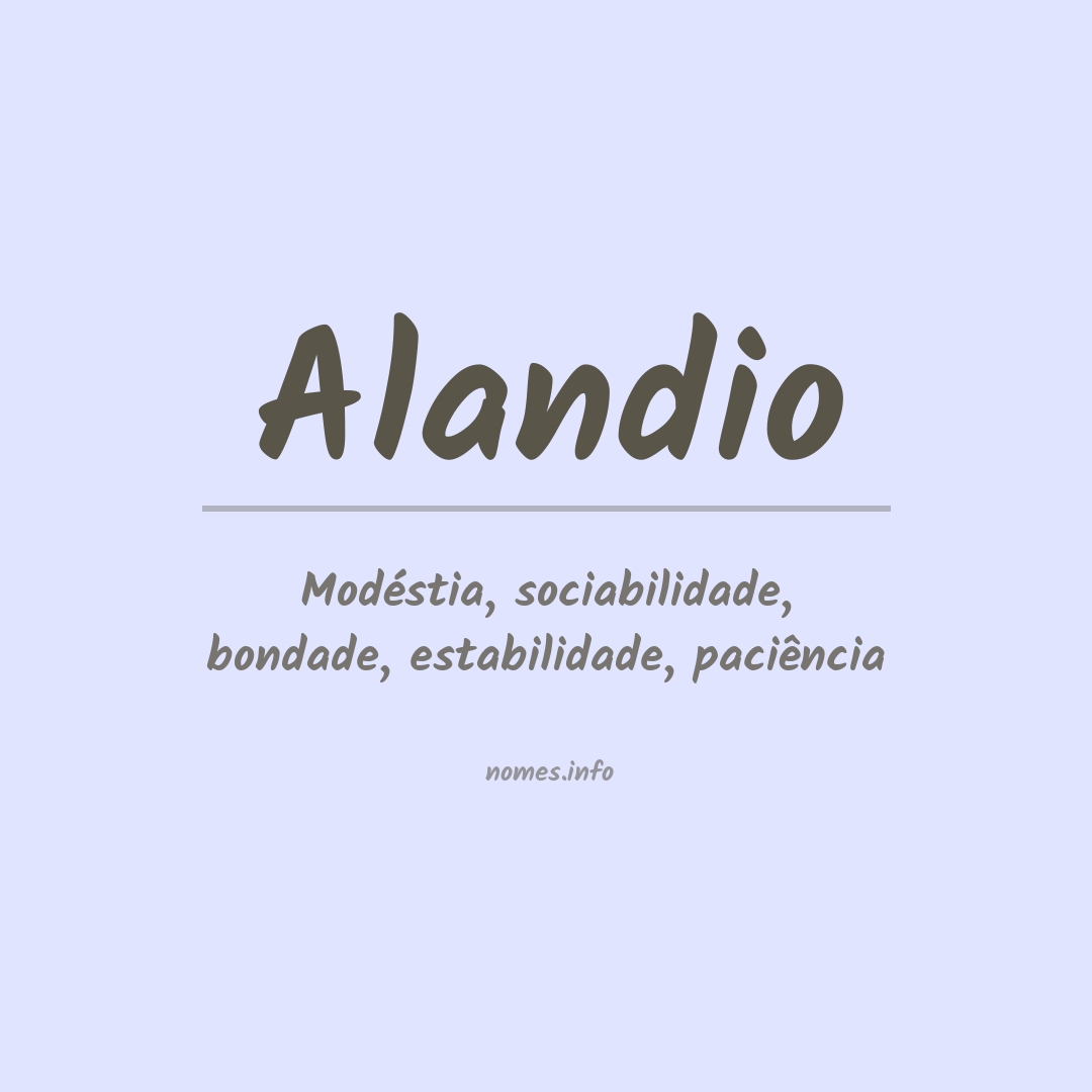 Significado do nome Alandio