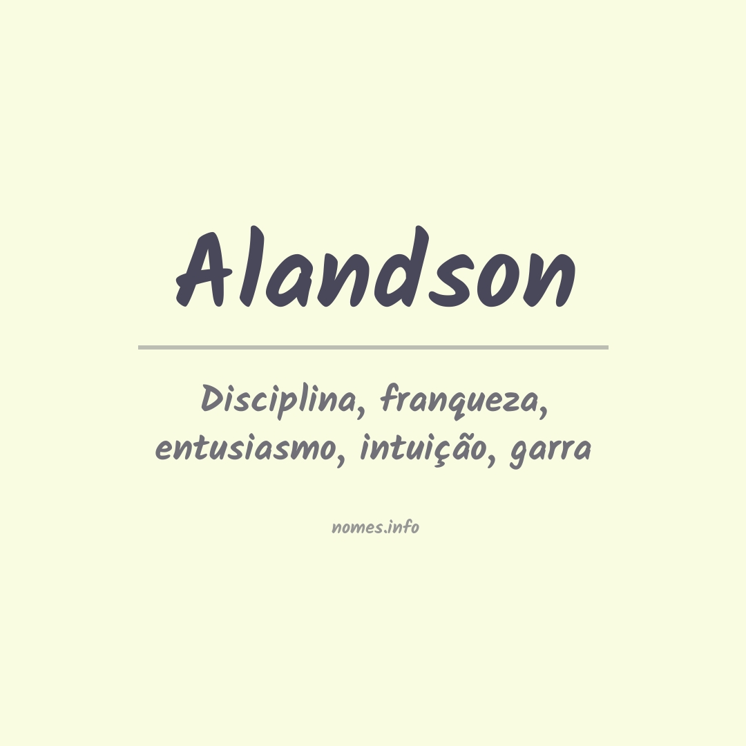 Significado do nome Alandson
