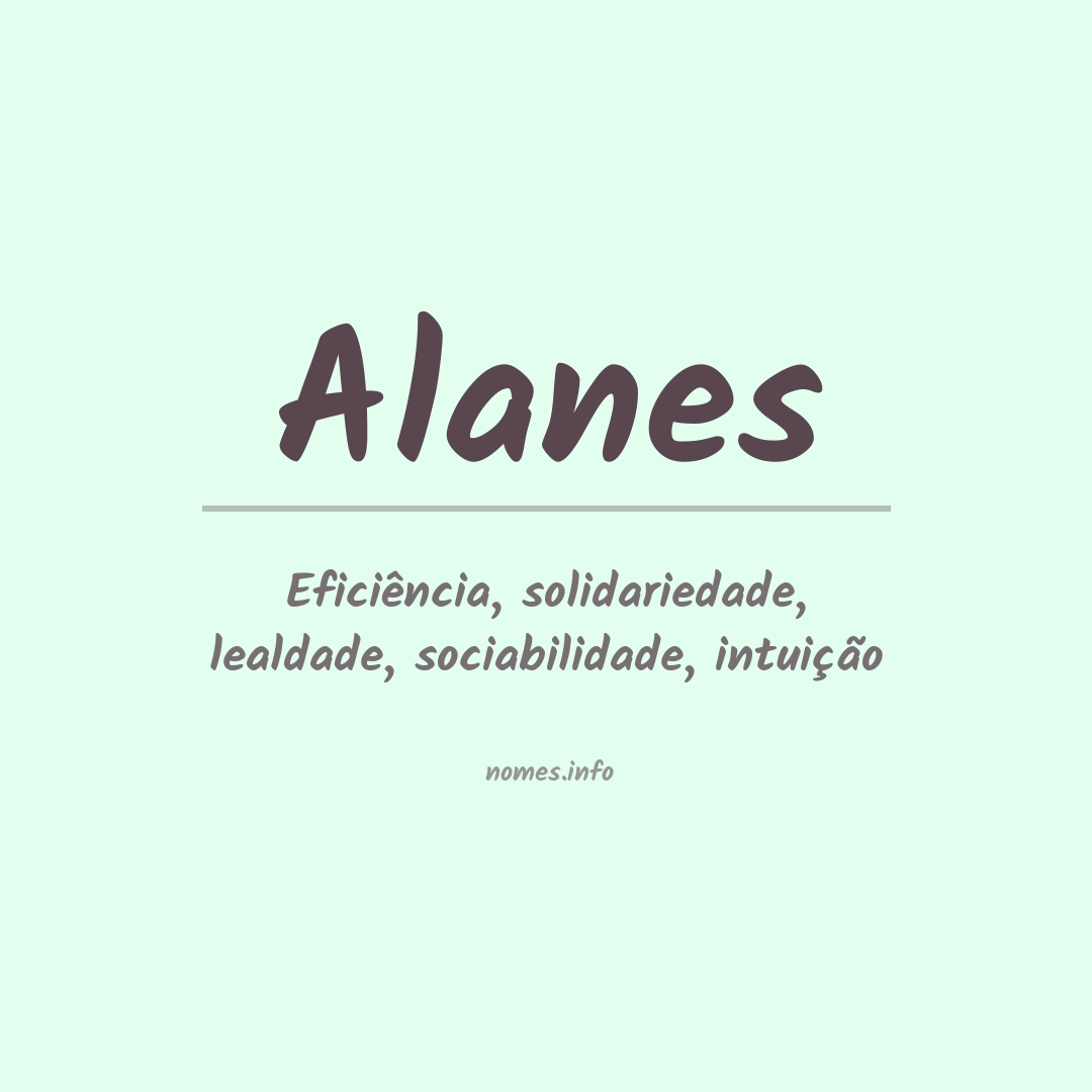 Significado do nome Alanes