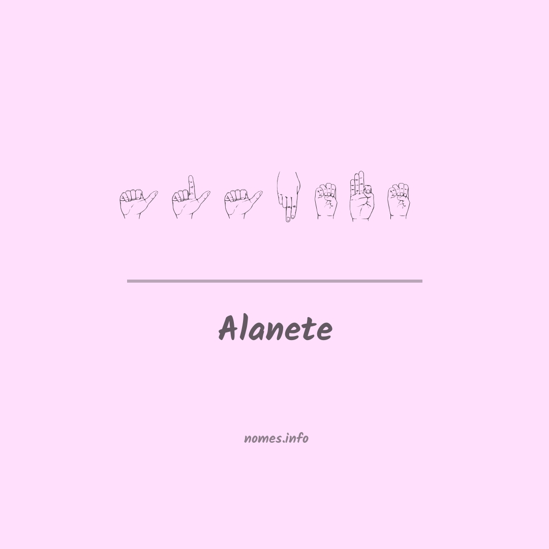 Alanete em Libras