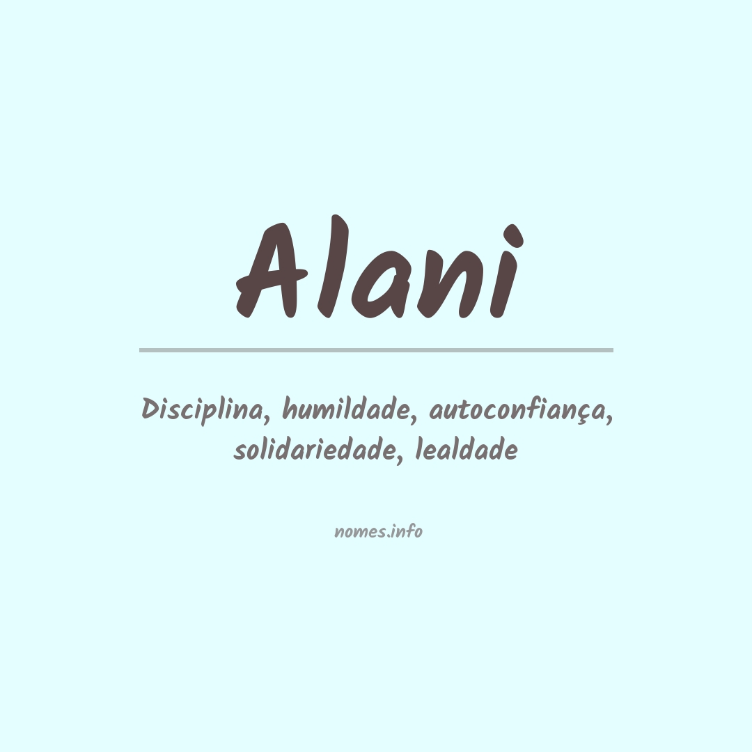 Significado do nome Alani