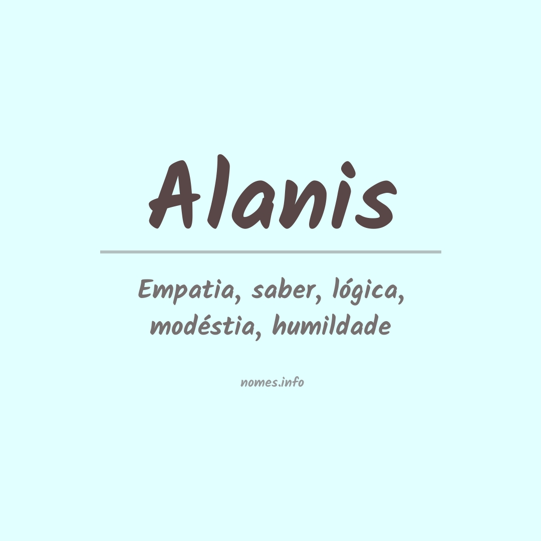 Significado do nome Alanis