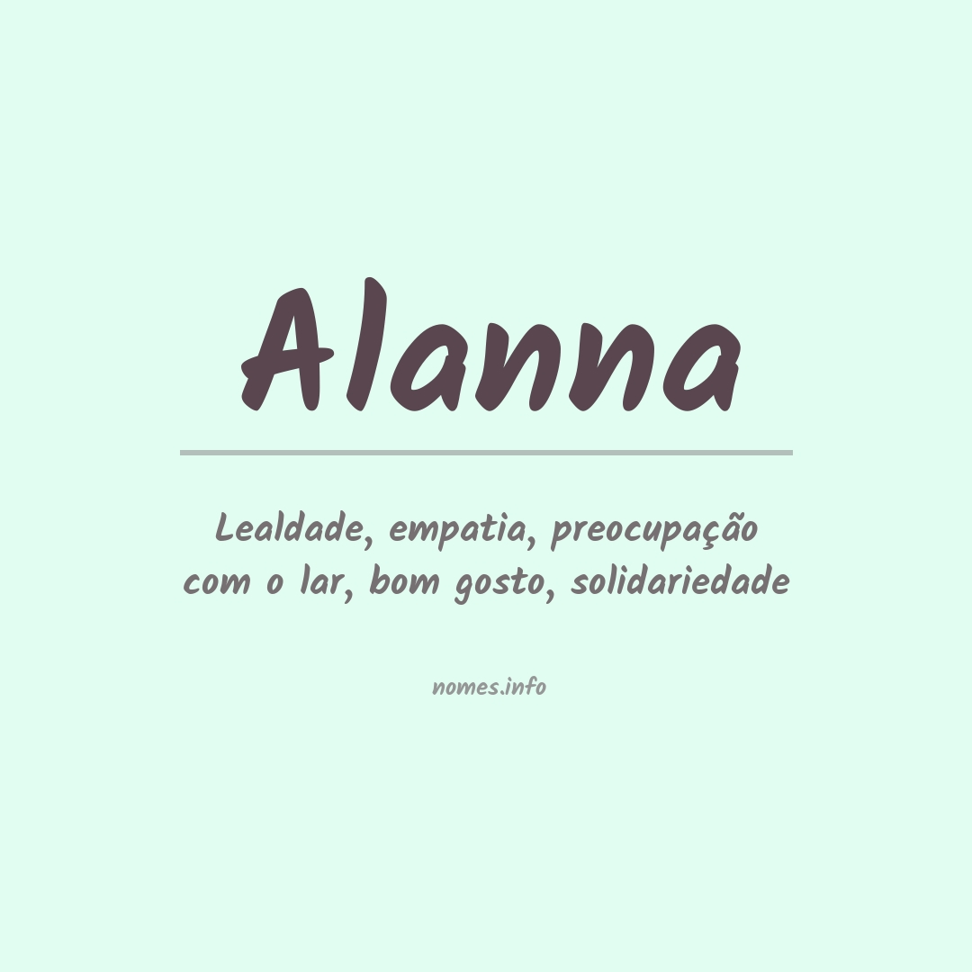 Significado do nome Alanna