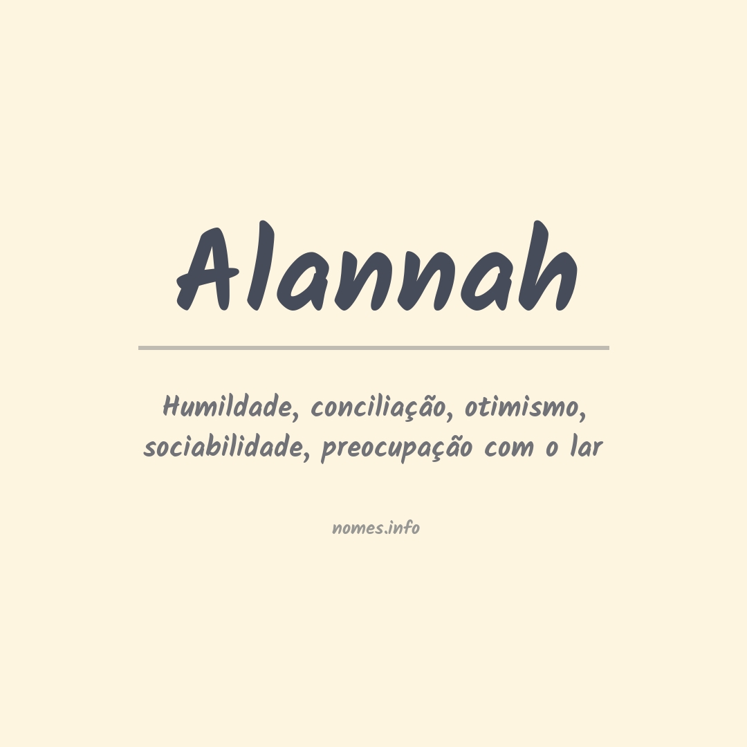 Significado do nome Alannah