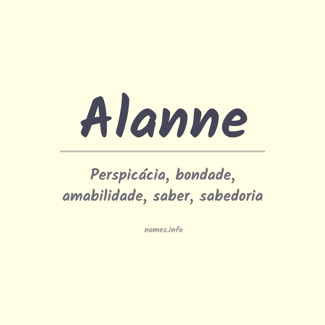 Significado do nome Alanne