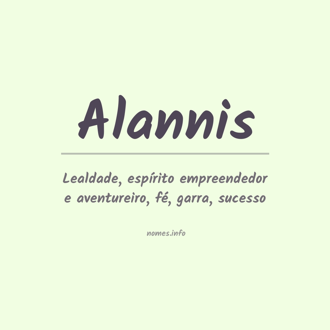 Significado do nome Alannis