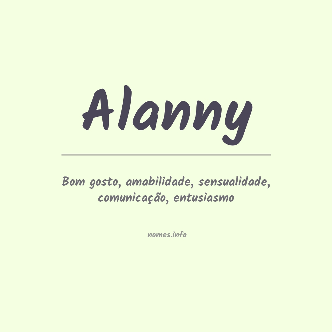 Significado do nome Alanny