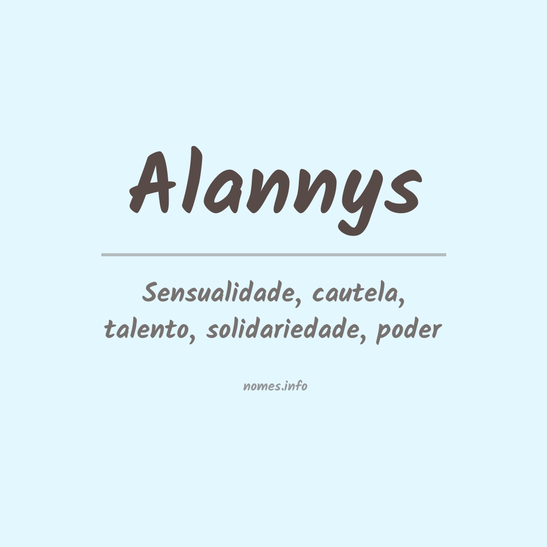 Significado do nome Alannys