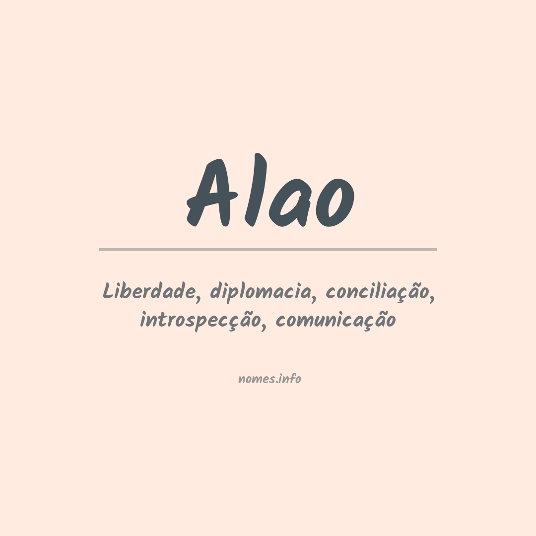 Significado do nome Alao