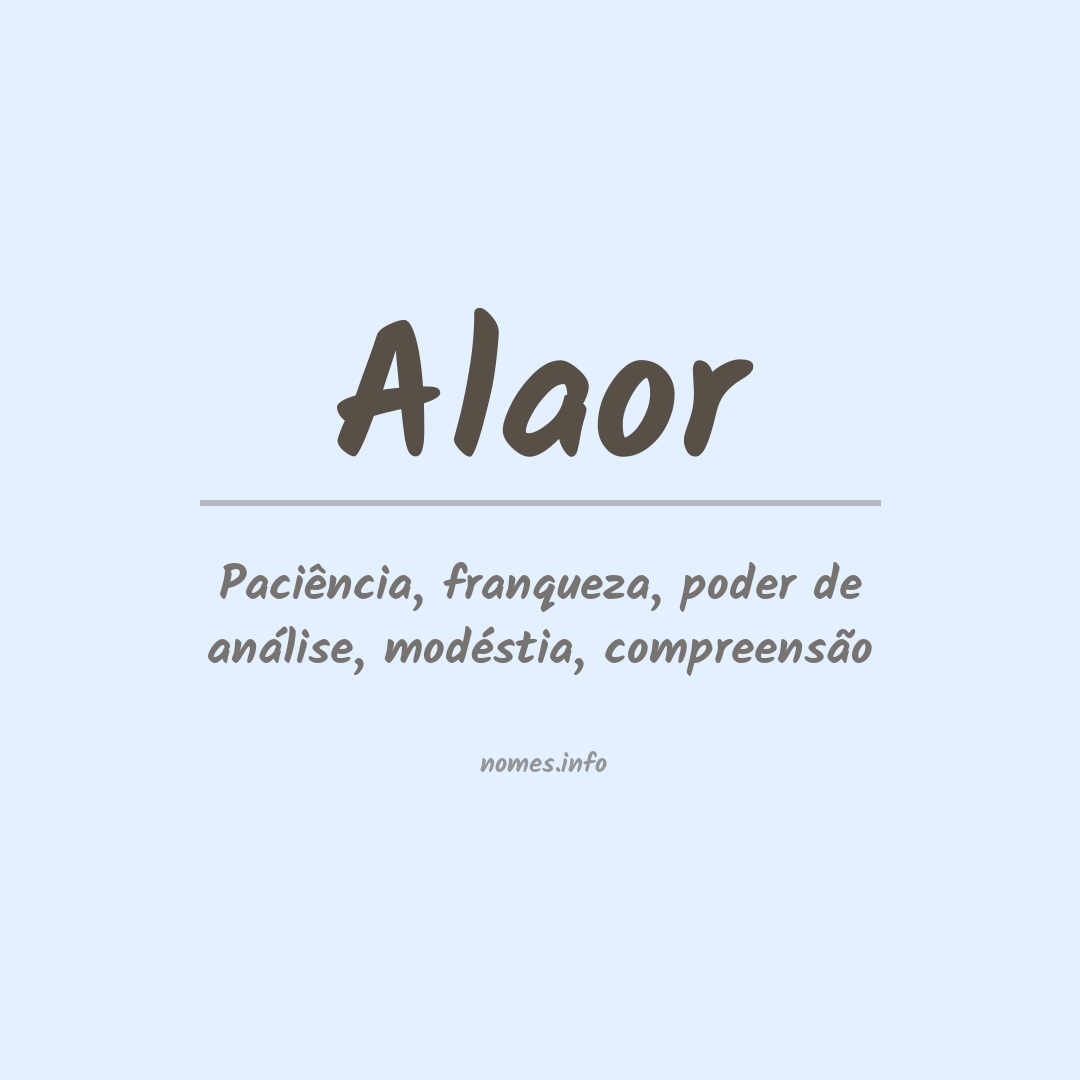 Significado do nome Alaor