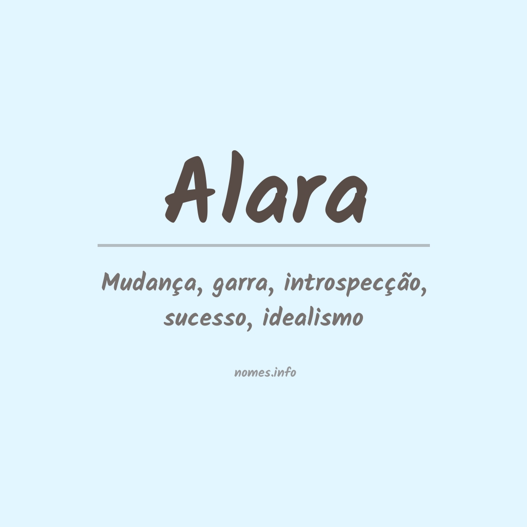 Significado do nome Alara
