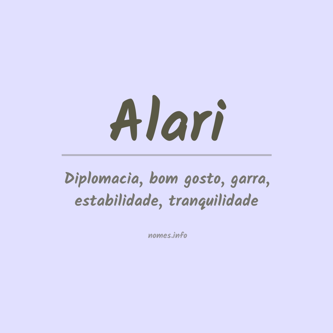 Significado do nome Alari