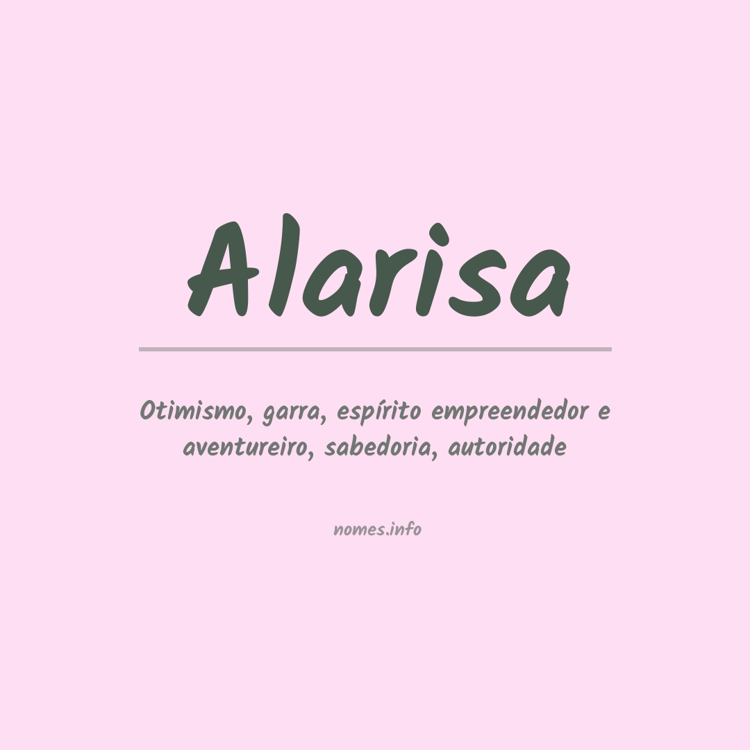 Significado do nome Alarisa