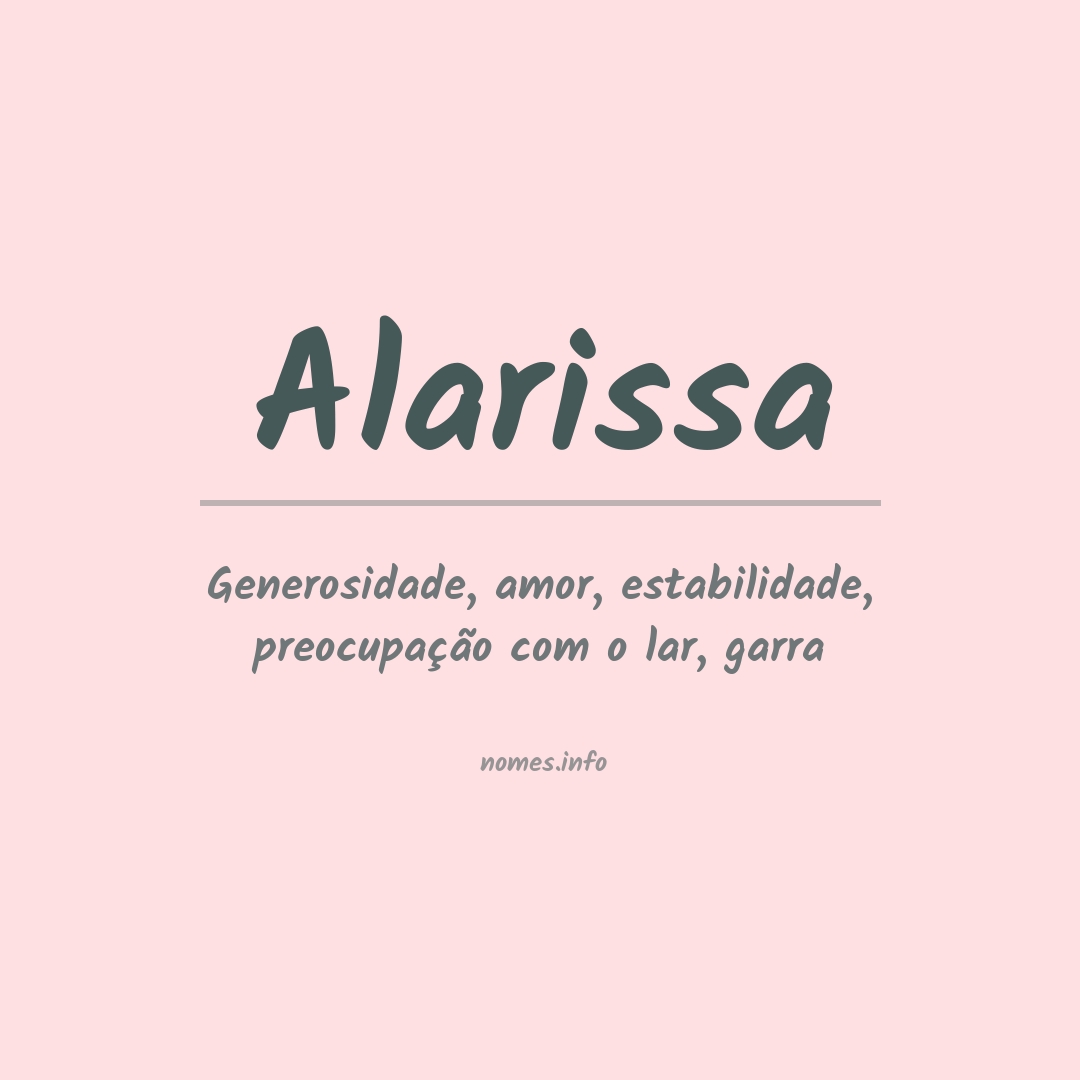 Significado do nome Alarissa