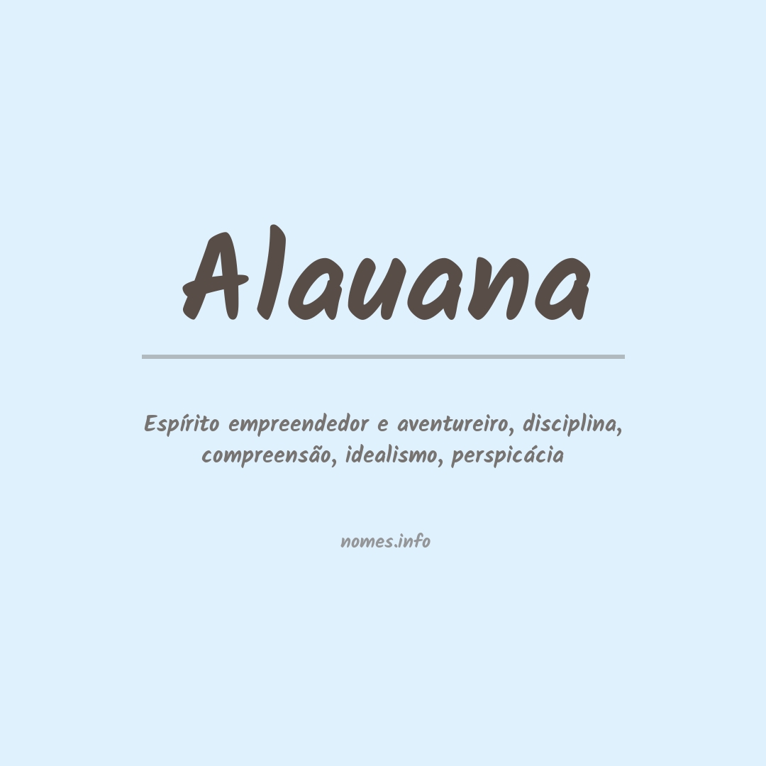 Significado do nome Alauana