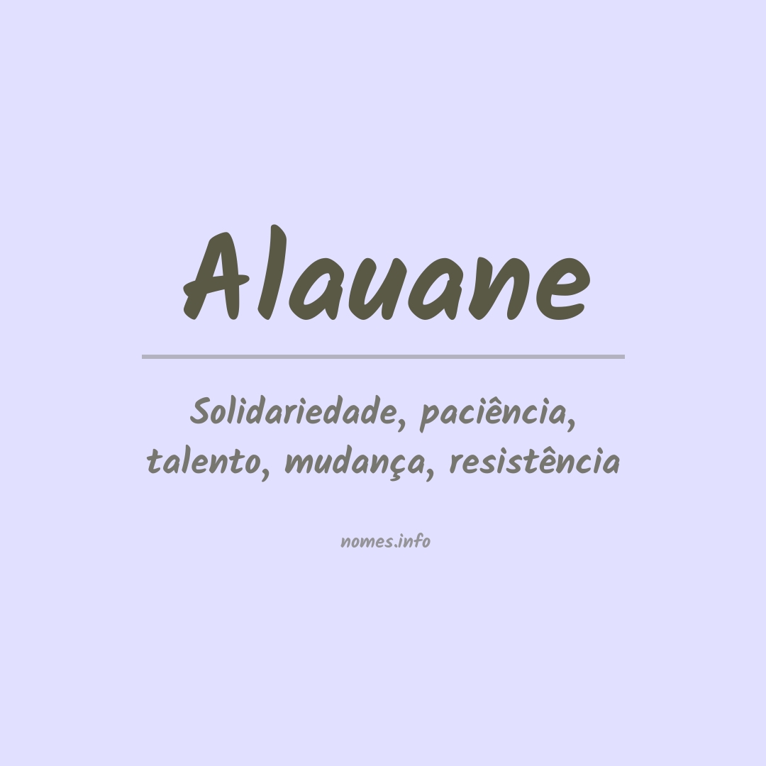 Significado do nome Alauane