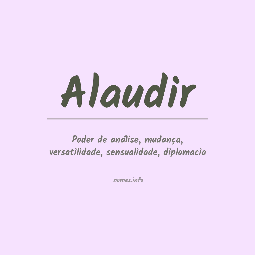 Significado do nome Alaudir